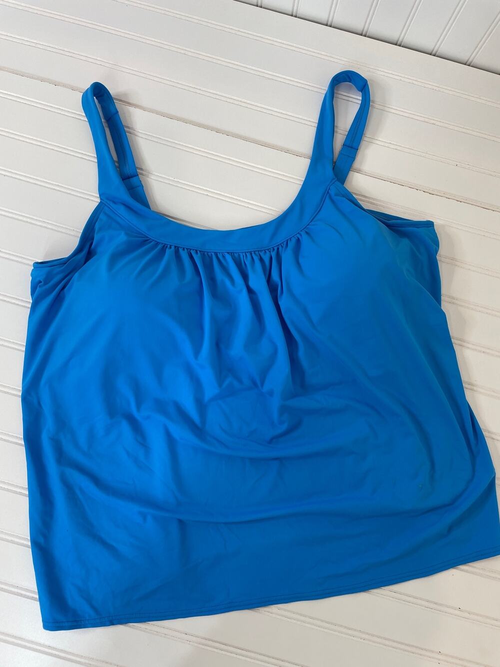 COCO REEF Underwire Bra Swim Tankini Top Blue Padded Beach Plus Size 20W
